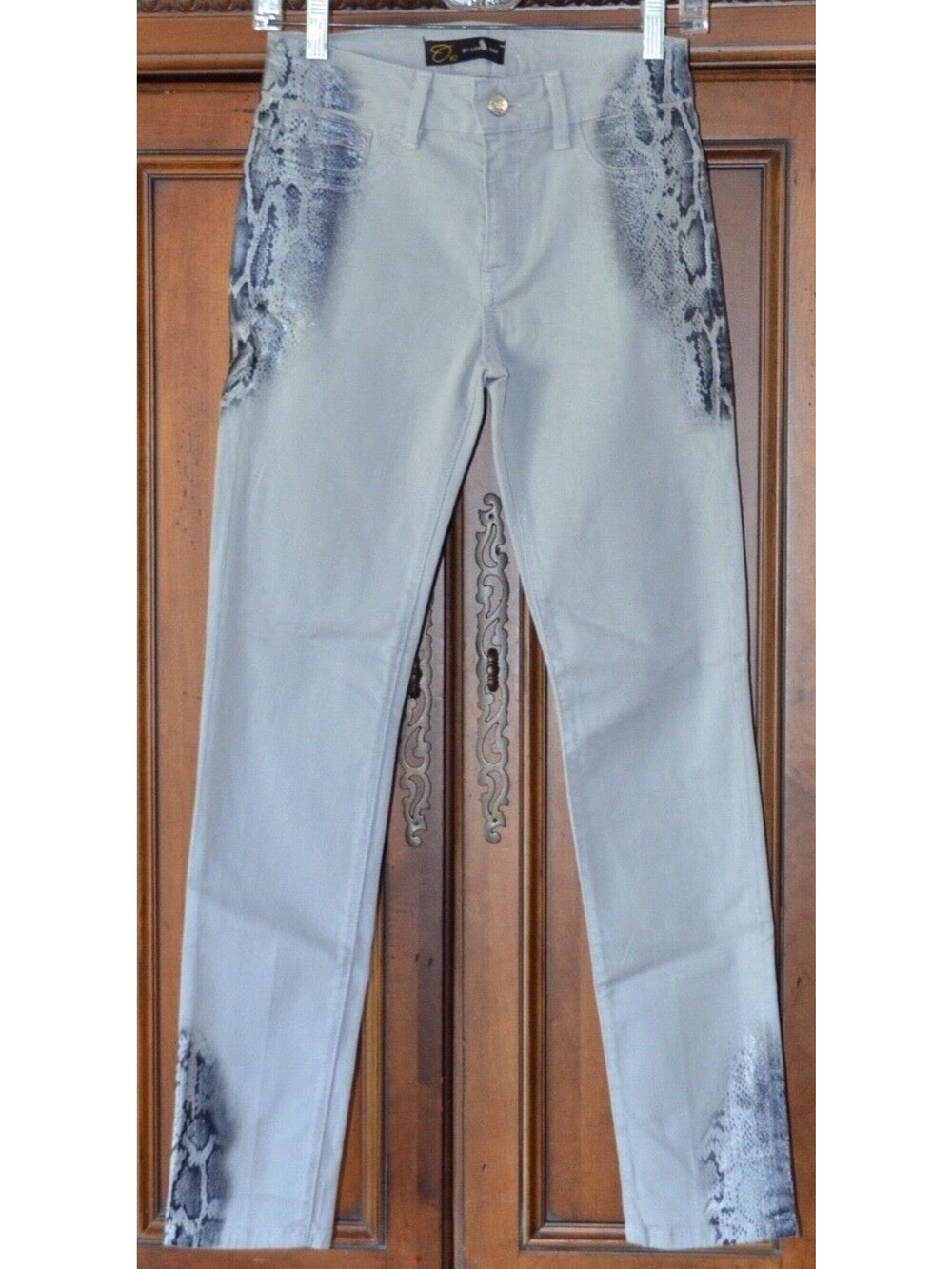 ORO BY ILEANNA ORO SNAKE PATTERN SKINNY JEANS PANTS SIZE 0 NEW!!!